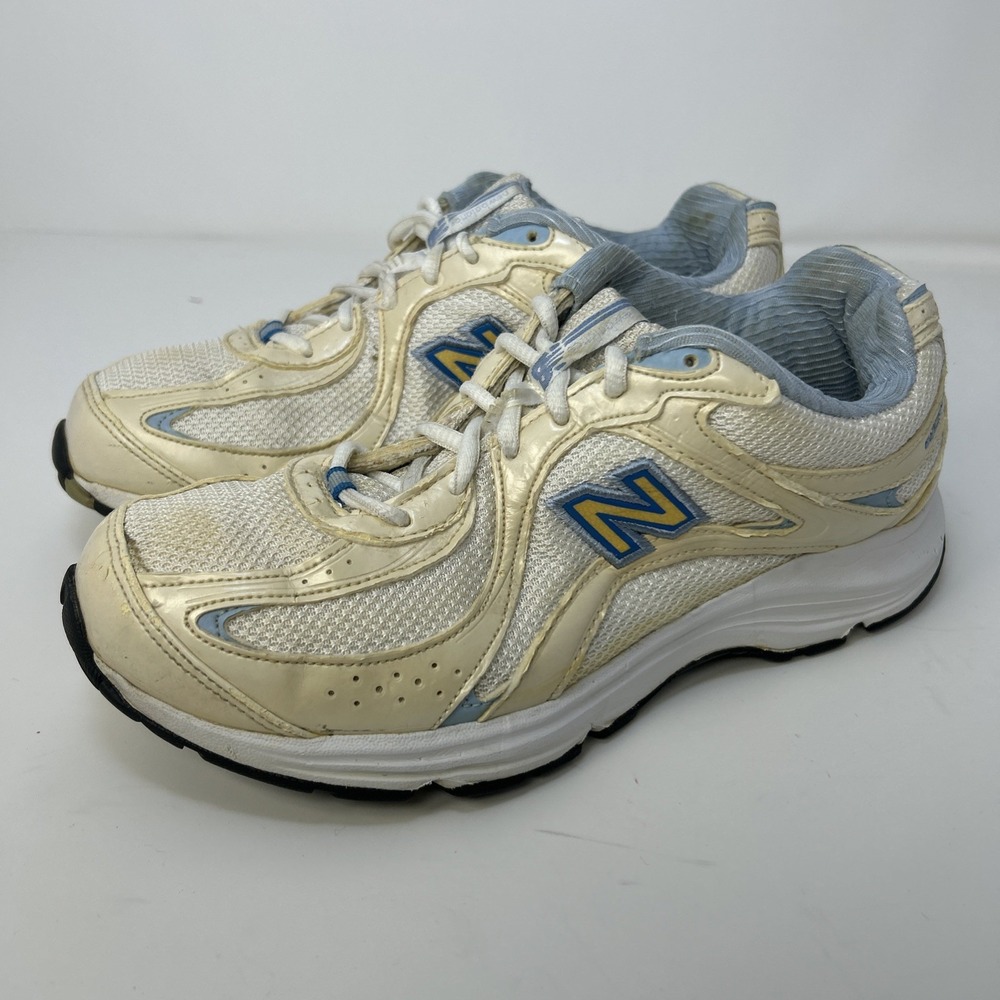 New‎ Balance 494 Women's Size 7 White/Blue WW494WB Vintage Running Shoes